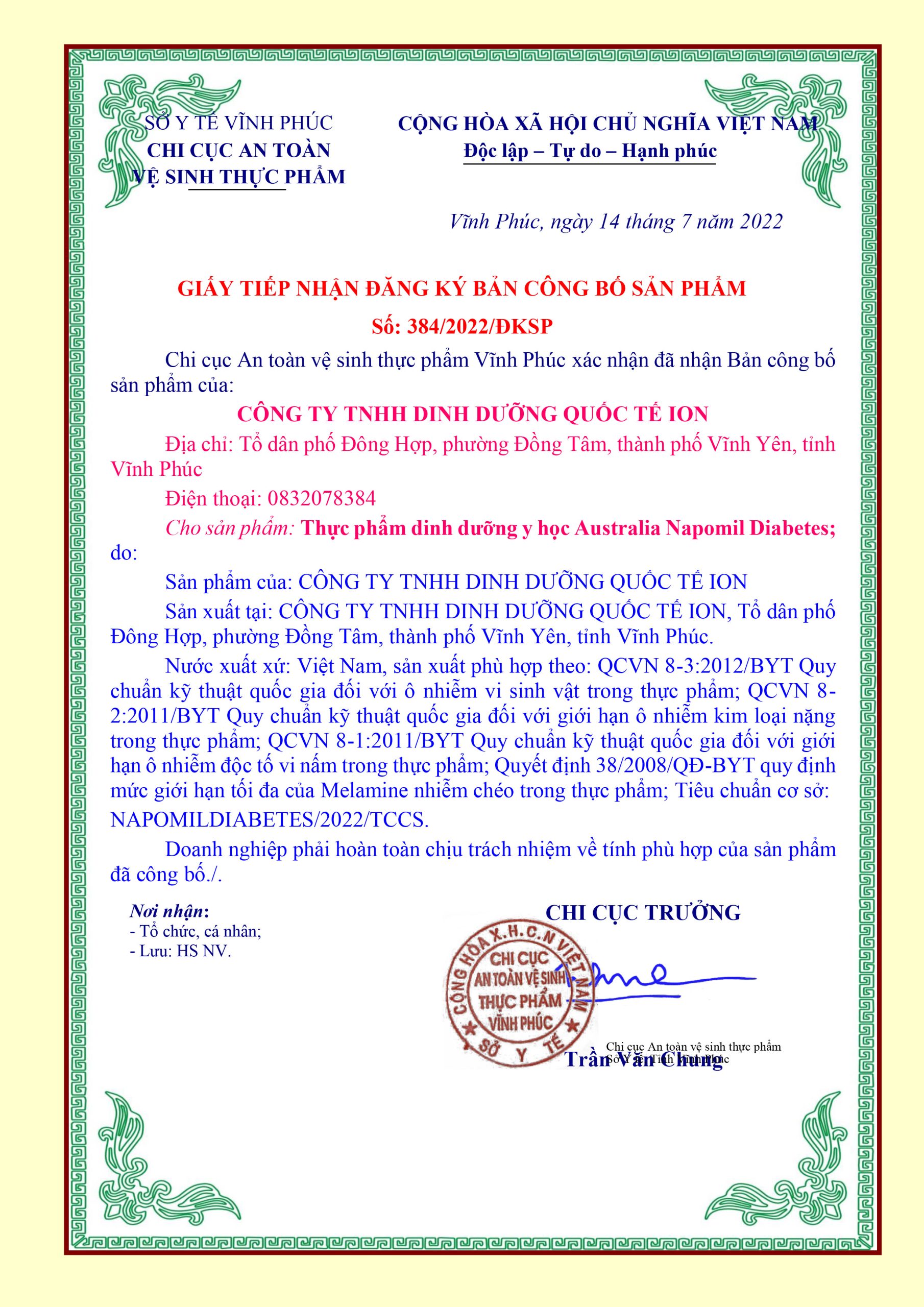 CBSP AUSTRALIA NAPOMIL DIABETES - BỘ-1